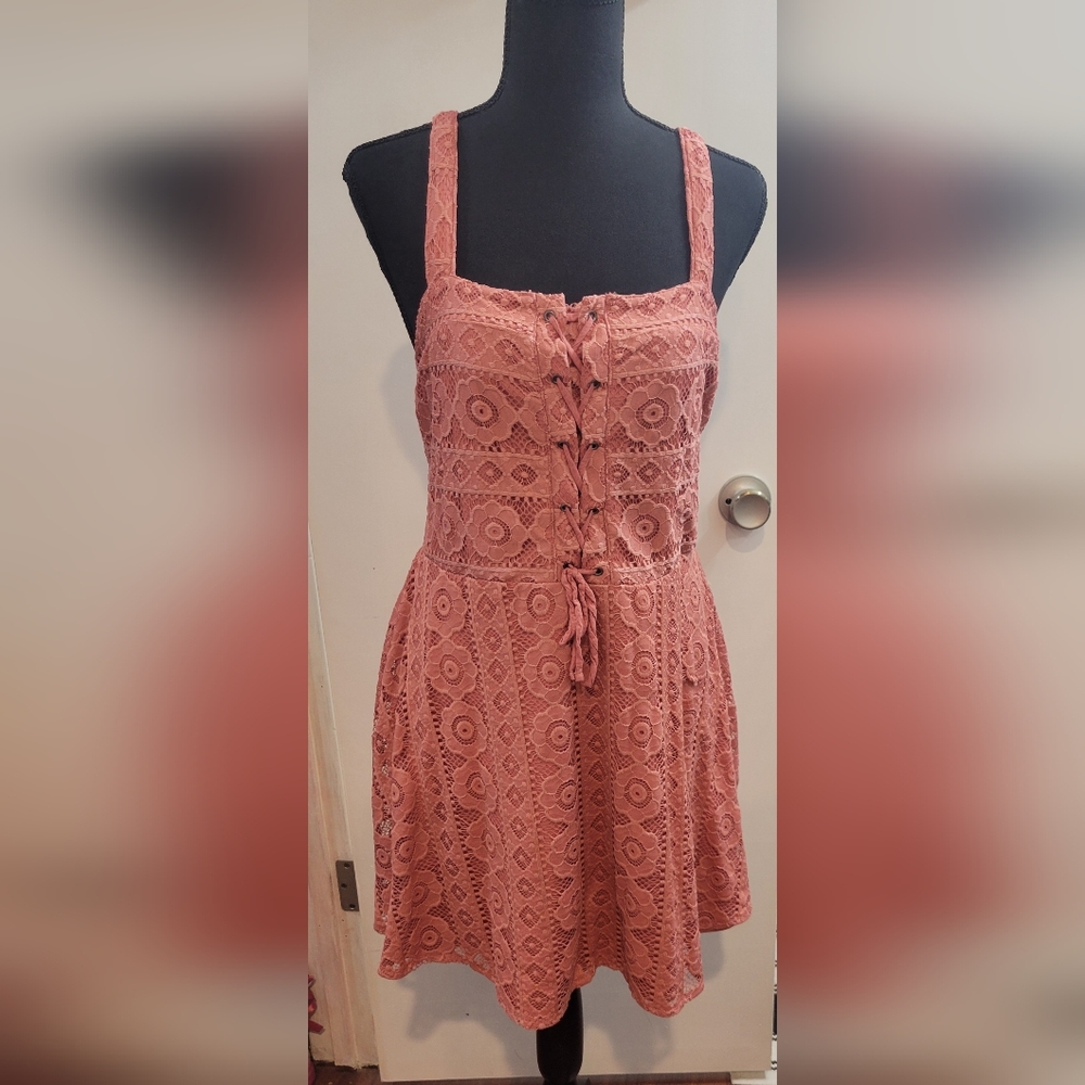 Peach casual dress